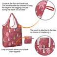 thumbnail image 4 of 5 Pack Foldable Shopping Bag,Red Christmas Snowflake Tree and Star Pattern Reusable Grocery Bags with Pockets,Large Reusable Tote Bags with Handles Waterproof & Lightweight, 4 of 6