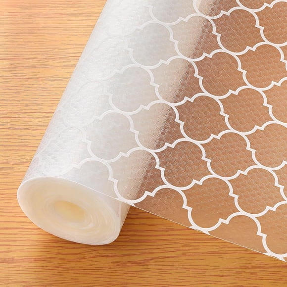 Cooyes Doublure d'Étagère pour Armoires de Cuisine – Doublure de Tiroir Imperméable Non Adhésive – Matériau EVA Durable Papier d'Étagère Facile à Couper pour Réfrigérateur, Armoire, Commode avec Motif Moderne