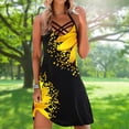 thumbnail image 1 of Vestido De Tirantes Con Estampado Digital Summer Beach Sling Dress Impresión digital Sling Dress para fiesta (Amarillo XXL) Cgtredaw Para estrenar, 1 of 1