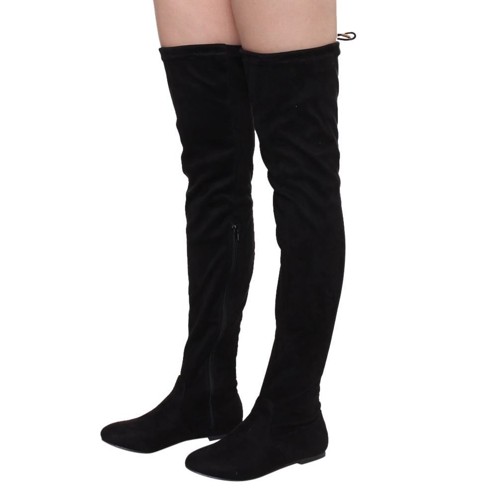knee high boots flat heel