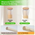 thumbnail image 3 of 16 PCS Chair Leg Floor Protectors, Metal Chair Leg Caps Covers Silicone Chair Feet Protectors for Wood Floors, Round Felt Furniture Pads Furniture Sliders for Hardwood Floors (Fit 1.1"-1.3", Clear), 3 of 8