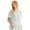 Light Blue, variant on Women’s Floral Flowy Top - Plus Size, Ivory, XL