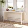 thumbnail image 3 of Ameriwood Home Lennon Console Table, Ivory Oak and Faux Rattan, 3 of 9