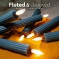 thumbnail image 5 of WYZworks 10" Fluted Ribbed LED Blue Grooved Pillar Candles, Remote & 24h Timer Memory, On/Off Switch - Flameless Dimmable Battery Operated w/Flicker Mode, Home Wedding Decor (6 Pack), 5 of 9