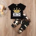 thumbnail image 5 of IZhansean Newborn Toddler Kids Baby Boys Tops T-shirt Camo Pants 2Pcs Outfits Set Clothes Black 4-5 Years, 5 of 6