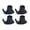 Black, variant on 4Pcs Walker Ski Glides Rubber Gliders Caps Heavy Duty Walker Assist Accessories Coasters Gliders