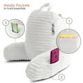thumbnail image 7 of Nestl Reading Pillow Bonus Portable Lap Desk Stand for Laptop 19x11”, Cut Plush Striped Back Support Pillow, Shredded Memory Foam Bed Rest Pillow with Arms for Kids & Teens - Small, White, 7 of 7