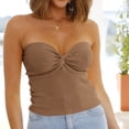 thumbnail image 6 of SUNBS Tube Tops for Women Y2K Summer Twist Knot Knit Strapless Sleeveless Sweater, 6 of 7