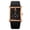 Rose Gold Shell Black Surface, variant on Unisex watch for women and men, simple design, waterproof, business calendar, quartz watch, square vintage leather strap wristwatch