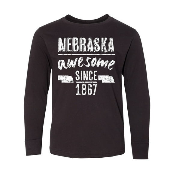 Inktastic Nebraska Awesome Since 1867 Long Sleeve Youth T-Shirt