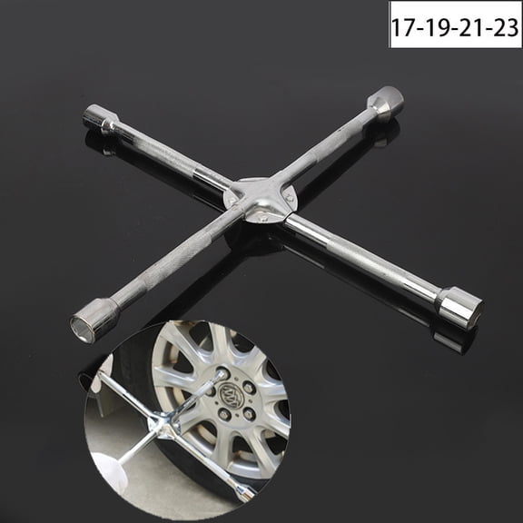 18 Inch Universal Heavy Duty Lug Wrench 4 Way Tire Iron Wrench