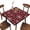 Red Plaid Snowflake Pattern, variant on Elastic Edge Polyester Fitted Square Tablecloth, Red Plaid Snowflake Pattern Wipeable Home Decor Table Cover, for Kitchen Dining Tabletop Decoration, 36 x 36 Inch Square Table