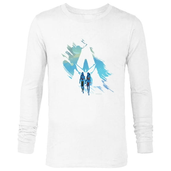 Avatar: The Way of Water Jake and Neytiri A Logo Illustrated - Long Sleeve T-Shirt for Men - Customized-White