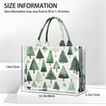 thumbnail image 3 of Large Capacity Tote Bag,White Christmas Tree Pattern Handbag Fashion Luxury Tote Bag,15.7"x13"x 5.1" Inches,Laptop Compatible, 3 of 6
