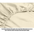 thumbnail image 3 of 1200 Thread Count 100% Cotton Solid Sheet Set (Queen, Ivory), 3 of 4