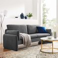 thumbnail image 2 of Modway Indicate Performance Velvet Sofa, Blue, 2 of 8