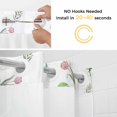 thumbnail image 2 of Easter No Hooks Shower Curtain with Snap-in Liner Colorful Easter Eggs Tulips Leaves Botanical Pastoral Shower Curtains for Bathroom, Waterproof, Easy Install, Washable 54"x78", 2 of 9