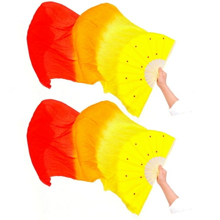 

Dance Fan Bamboo Flame: 1 Pair 5.91ft Long Folding Fan Hand Fan for Performance