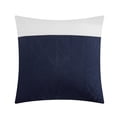 thumbnail image 4 of Chic Home Macie Comforter Set Jacquard Woven Geometric Design Pleated Quilted Details Bed In A Bag Bedding - Sheet Set Decorative Pillows Shams Included - 10 Piece - Queen 92x96", Navy, 4 of 8