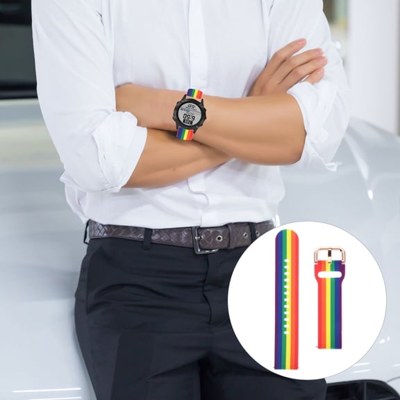 LOLIPPYY Silicone Watch Strap Watch Active Replacement Wristband Multi 1Pack