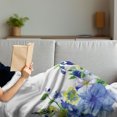 thumbnail image 3 of Watercolor Flower Soft Flannel Fleece Throw Blanket, Swirled Brushstroke Herbs Romantic Feminine Blooming Nature Artwork, Cozy Plush for Indoor and Outdoor Use, 50" x 60", Blue Yellow, by Ambesonne, 3 of 5
