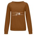 thumbnail image 4 of Sudadera Para Mujer Cuello Redondo Sudadera de Gran Tamaño Casual Manga Completa Cuello Redondo Tops Camisas Sueltas Blusa Jersey Sudadera Estampada Odeerbi  ODB136847, 4 of 5