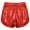 Red, variant on TiaoBug Women Metallic Shorts Shiny Rave Booty Shorts Hot Pants Yoga Dance Bottoms Pink L