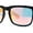 Black - Orange Mirror, variant on Eco Friendly Bamboo Wood Arm Rectangle Horn Rim Keyhole Sunglasses Black - Solid Green