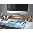 thumbnail image 6 of Aesthetic Blue and White Puffy Clouds Desk Mat, XXL Large Kawaii Blue Extended Gaming Mouse Pad with Stitched Edges, Cute Big Laptop Keyboard and Mouse Mat for Women Office Decor Mat 31.5x15.7 in, 6 of 6