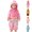 Pink, variant on Infant Baby Striped Fleece Jumpsuit Zip Up Hooded Long Sleeve Onesie Fall Casual Clothes Baby Cute Loungewear Sets