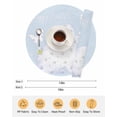 thumbnail image 6 of 15 Inch Round Placemats Set of 4, Easter Bunny Non Slip Heat Insulation PP Table Mats, Watercolor Butterfly Cute Rabbit Flowers Blue Washable Place Mats for Kitchen Dining Party Table Decor, 6 of 7