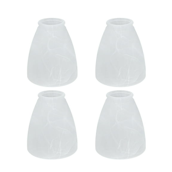 Aspen Creative 23062-4 Alabaster Transitional Style Replacement Glass Shade, 2-1/4" Fitter Size, 4-5/8" high x 4-1/8" diameter, 4 Pack