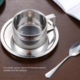thumbnail image 7 of Insulated Coffee Cup Set Double Layer 304 Stainless Steel Coffee Mug with Saucer and Scoop for Home Camping Office 200ML, 7 of 7
