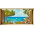 thumbnail image 2 of Del missier, Andrea 24x14 White Modern Wood Framed Museum Art Print Titled - Finestra sul mare, 2 of 4