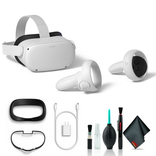 Oculus Quest 2 (128GB) Advanced VR Headset Bundle with 6Ave Cleaning Kit