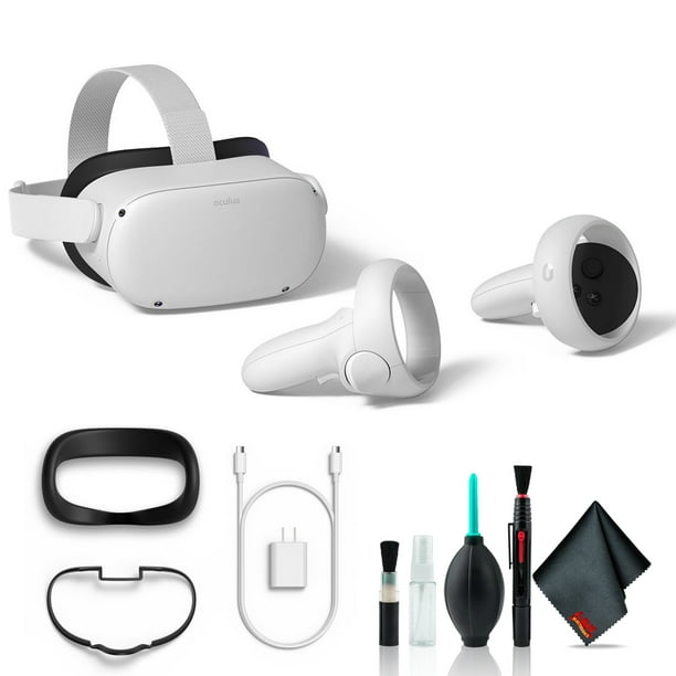 Meta Quest 2 Casque VR Avancé (128GB, Blanc) avec Kit de Nettoyage 6Ave