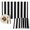 Black, variant on Black Striped Placemats Set of 6, Modern Farmhouse Black and White Stripes Washable Wipeable Table Mats for Dining Tables, Indoor Outdoor Kitchen Place Mats for Holiday Party Table Decor