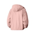 thumbnail image 5 of Ke1Clo Women's Lightweight Hooded Jacket Casual Zip Up Long Sleeve Windbreaker Outdoor Spring Fall Loose Fit Cardigan Coat Pink XXL, 5 of 7
