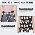 thumbnail image 6 of Halloween Ghosts and Bats Apron-Garden Aprons for Women with Pockets-Cotton Linen Waterproof Kitchen Cooking Gardening Aprons Adjustable for Kitchen,Cooking,BBQ and Salon 32"x27", 6 of 7