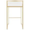 thumbnail image 5 of Fuji Contemporary Stackable Counter Stool in Gold with White Velvet Cushion by LumiSource - Set of 2, 5 of 7