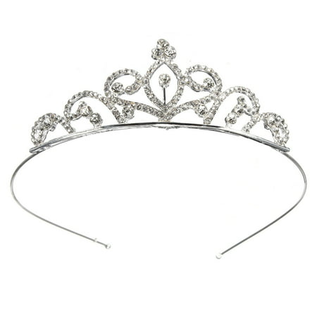 Luckyfine Rhinestone Crystal Crown Tiara - Wedding Bridal Prom Birthday Pegeant Prinecess Crown Headband for Kids/Girls