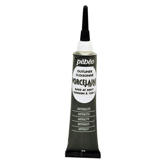 Pebeo Porcelaine 150 Paint Outliner, Anthracite