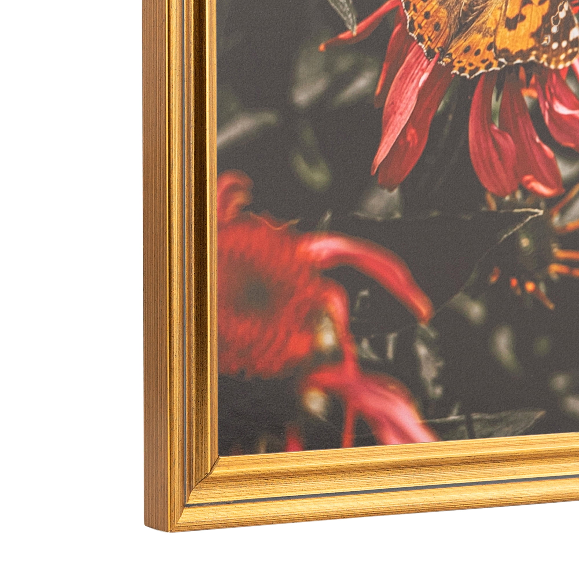 ArtToFrames 18" x 24" Gold Step Picture Frame, 18x24 inch Gold Wood Poster Frame (WOM-4548), 1 Pack