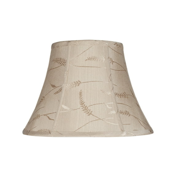 Aspen Creative 30092 Transitional Bell Shape Spider Construction Lamp Shade in Oatmeal, 13" wide (7" x 13" x 9 1/2")