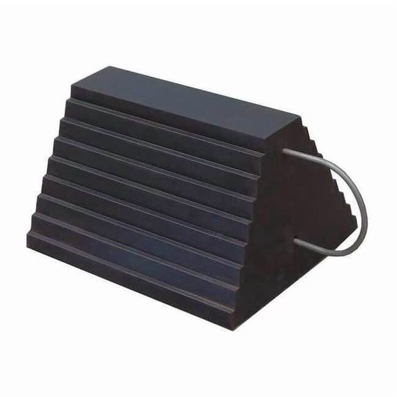 Manufacturer Varies Wheel Chock,Molded Rbr w/Stl Grab,Black 22XW74