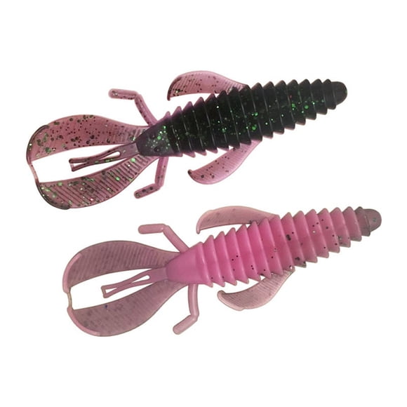 Bgsha 50pcs 8cm/4.7g Sinking obstacle shrimp bait fishing worms Wacky lure