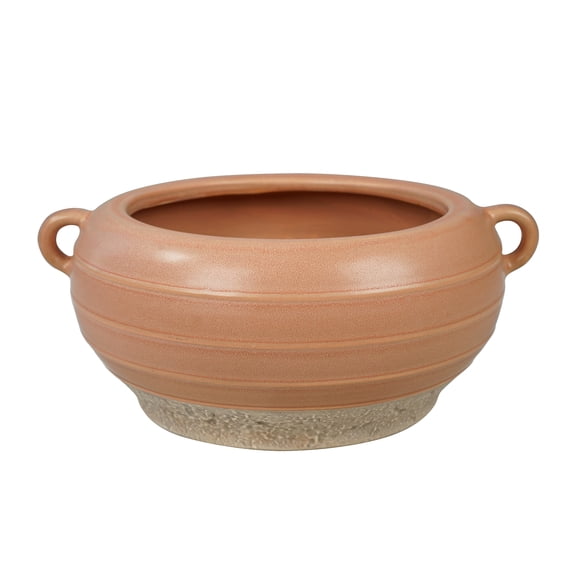 Better Homes & Gardens Sorrento Orange Ceramic Planter with Handle by Dave & Jenny Marrs