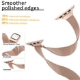 thumbnail image 3 of ZYX Slim Metal Mesh Band for Apple Watch, Women's 16mm Magnetic Loop Strap, Rose Gold, 49mm/44mm/45mm/46mm/42mm(series 3 2 1), 3 of 7