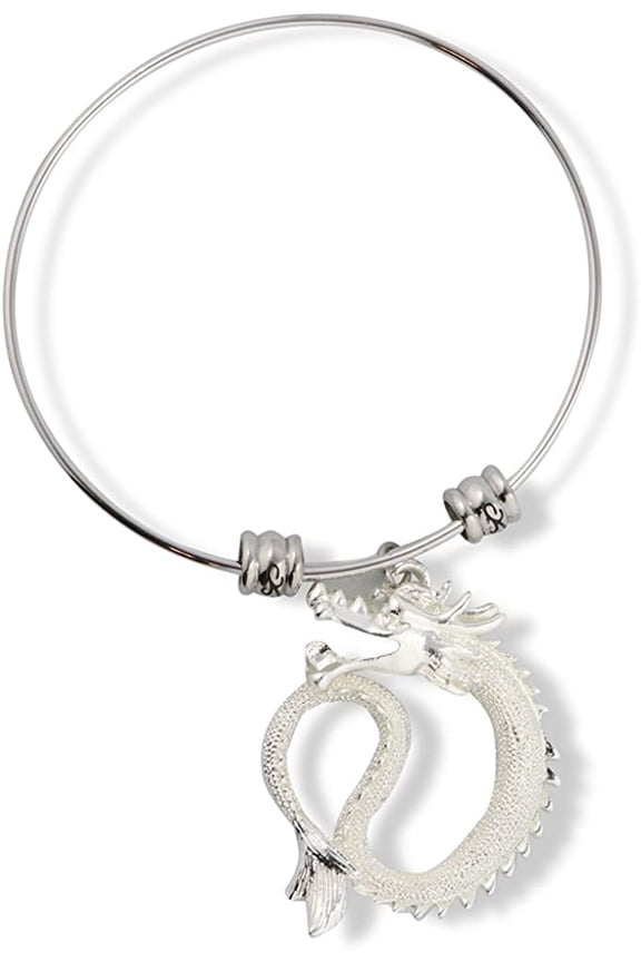 Serpent Dragon Fancy Charm Bangle