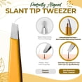 thumbnail image 2 of Pinzas para cejas aaasportx Professional Slant Top Golden, 2 of 9